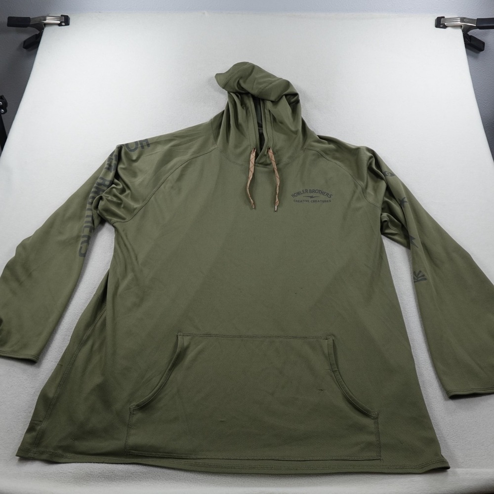Howler Brothers Loggerhead Hoodie Mens 2XL Green Long Sleeve Pullover Outdoor